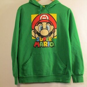 Green Iconic Super Mario Bros Hoodie Unisex